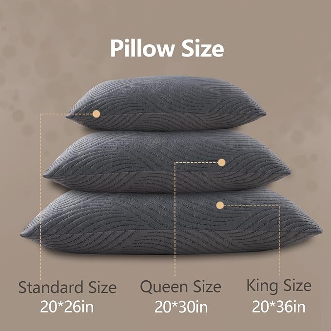 King Size Pillows Set of 2 Cooling Memory Foam Pillows - Image 7