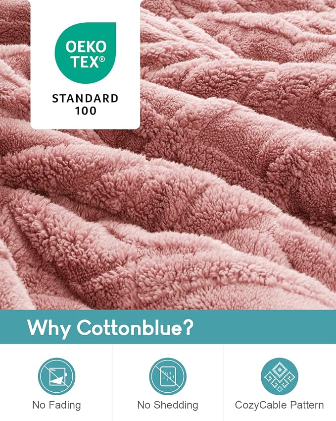 Cottonblue Jacquard Weighted Blanket 20 lbs - Image 3