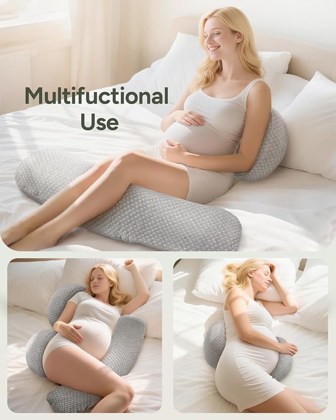 Pregnancy Wedge Pillow for Sleeping, Adjustable Maternity Pillow for Side - Image 8