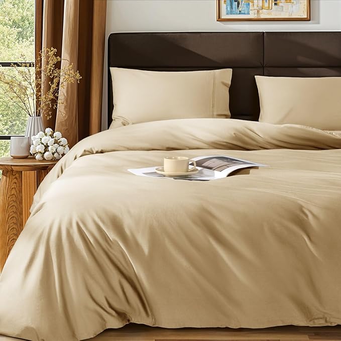 SONORO KATE 100% Egyptian Cotton Duvet Cover Queen Size, 1000 Thread Count by SONOROKATE