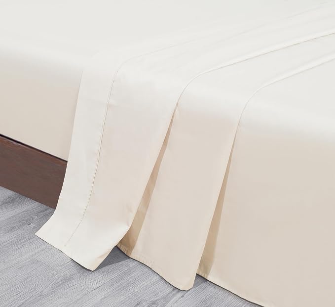 Shunjie.Home Flat Sheet Only Full Size, 400 TC 100% Egyptian Cotton Flat Sheet - Image 2