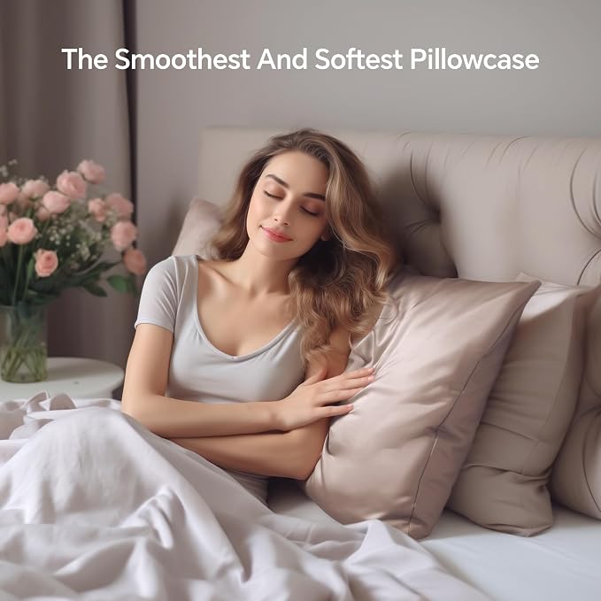 INFIIXSO Silk Pillow Cases 2 Pack Standard Size, Ultra Smooth & Soft Mulberry - Image 9