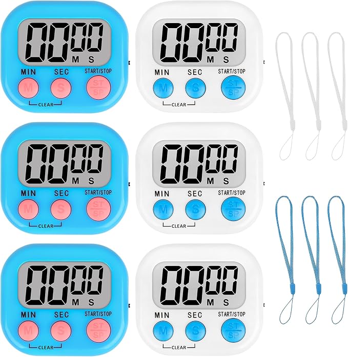 ZILLEEN Classroom Timer for Kids Teachers 6 Pack Digital Timers by ZILLEEN