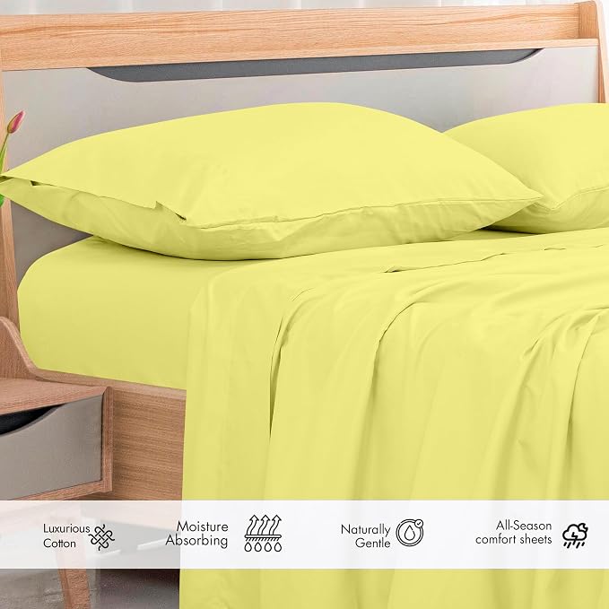 Royale Linens 300 Thread Count 100% Long Staple Combed Cotton Flat Sheet - Image 3