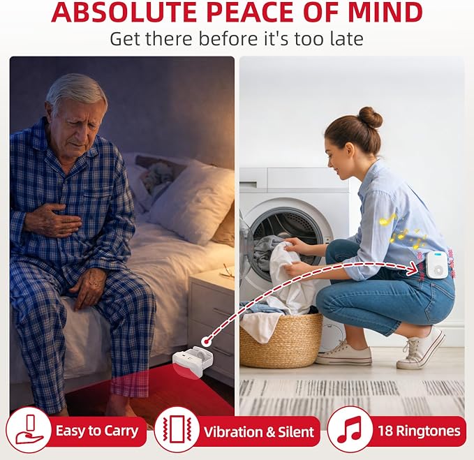 CallToU Bed Alarm for Elderly Adults Sensor Alarm and Fall Prevention for - Image 3