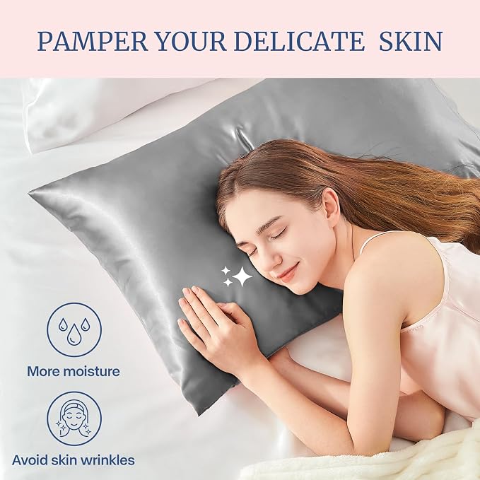 BEDELITE Satin Pillowcase for Hair and Skin, Super Soft Similar to Silk Pillow - Image 3