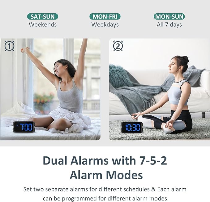 Odokee Digital Dual Alarm Clock - Image 3