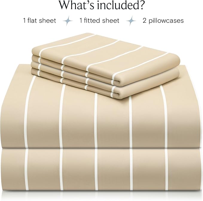 LuxClub 4 PC Queen Size Sheet Set, Breathable Luxury Bed Sheets, Deep Pockets - Image 2