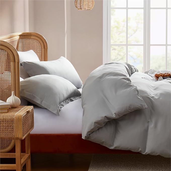 Nestl Light Grey Duvet Cover King Size - Image 7