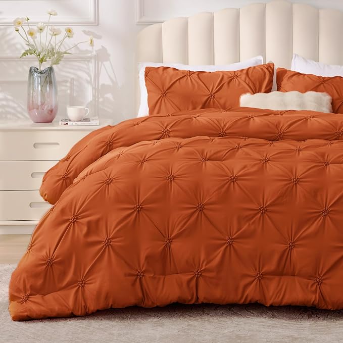 BEDELITE Burnt Orange Queen Comforter Set by BEDELITE