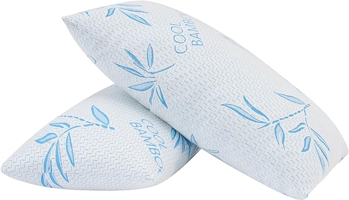 2 Pack King Size Pillows for Sleeping, Cooling Shredded Memory Foam Adjustable - Image 7