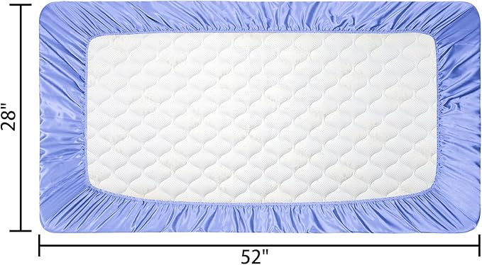 GUNTAIL 2 Pack Satin Soft Crib Sheet - Image 6