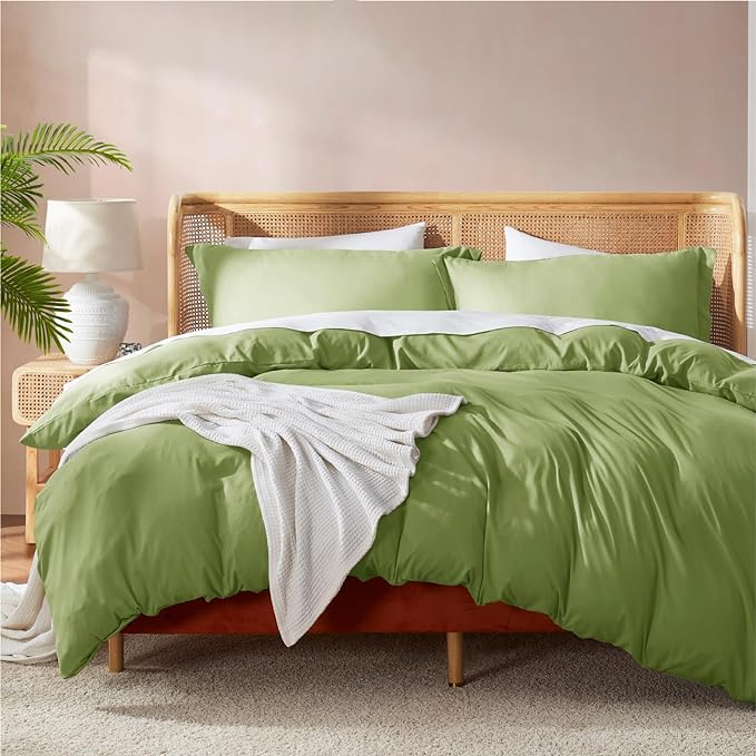 Nestl Calla Green Duvet Cover Queen Size by Nestl
