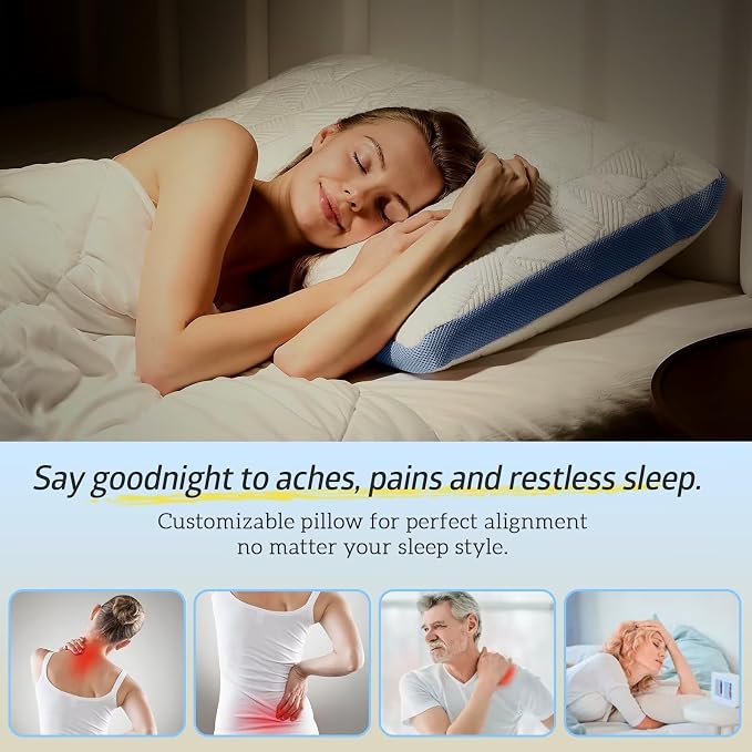 BETU Cooling Pillow King Size, Shredded Memory Foam Pillows - Image 4