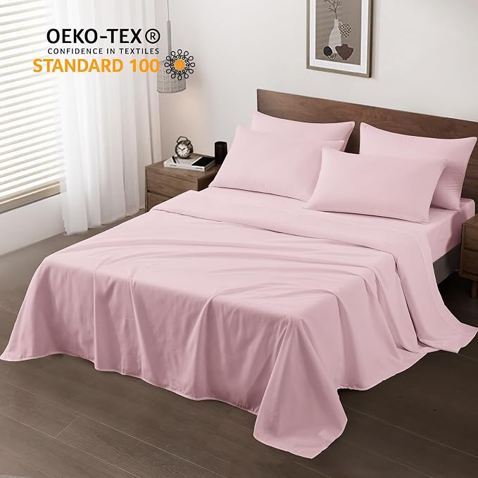 Maple&Stone Twin Flat Sheet 6 Pack, Premium Soft & Breathable, Brushed - Image 2