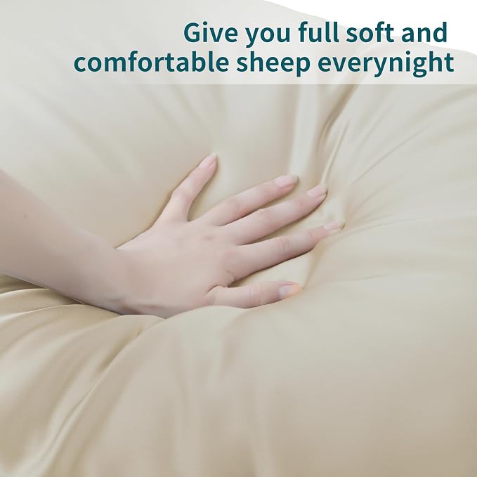 Bamboo Viscose Zippered Pillow Cases Queen Size Set of 2, 400 Thread Count - Image 5