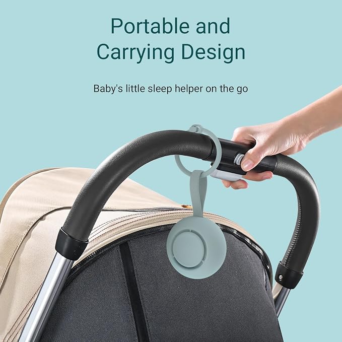 Portable Baby Sound Machine 15 Hours Battery Life, Registry Gift, Clips on Baby - Image 4