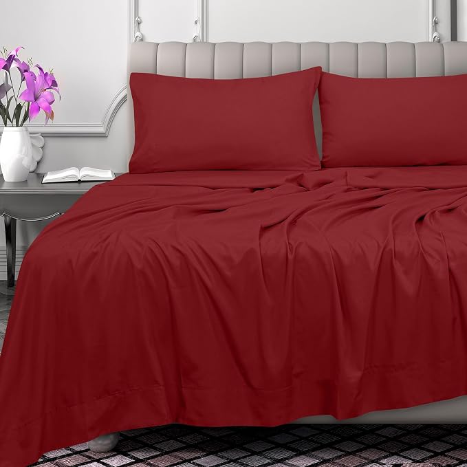 Royale Linens 300 Thread Count 100% Long Staple Combed Cotton Flat Sheet - Image 2
