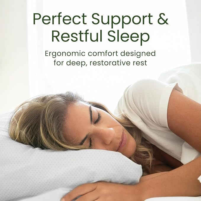 Memory Foam Pillows Queen Size Set of 2 - Image 4