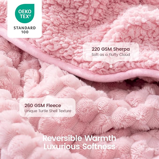 Super Fuzzy Soft Fleece Sherpa Weighted Blanket 15 lbs - Image 3