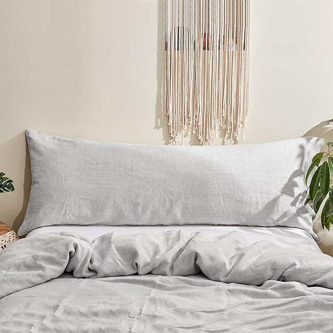 Simple&Opulence Body Pillow Cover 20" x 54", 100% Pure Linen, Ultra Soft and by SimpleOpulence
