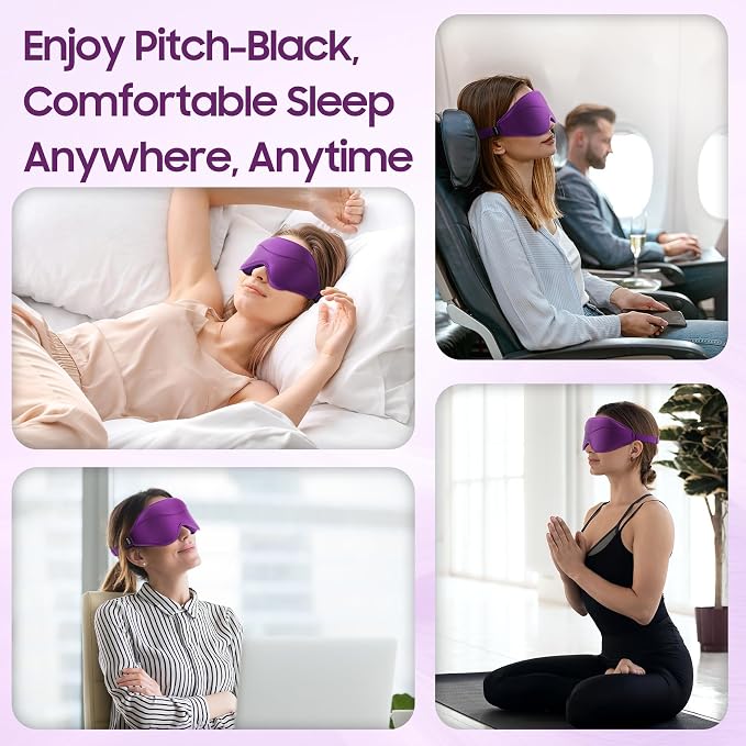 Sleep Mask - Total Blackout 3D Sleeping Mask, Super Lightweight & Silky Soft - Image 6