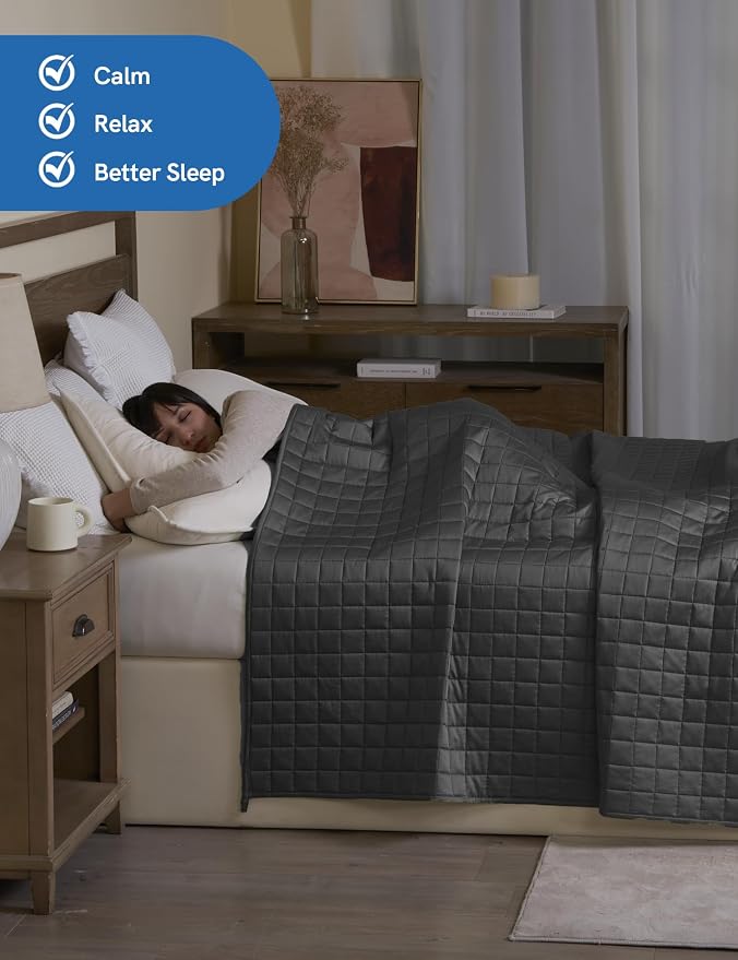YnM Cooling Weighted Blanket for Adults, 15lbs Heavy Bed Throw for One Person - Image 5