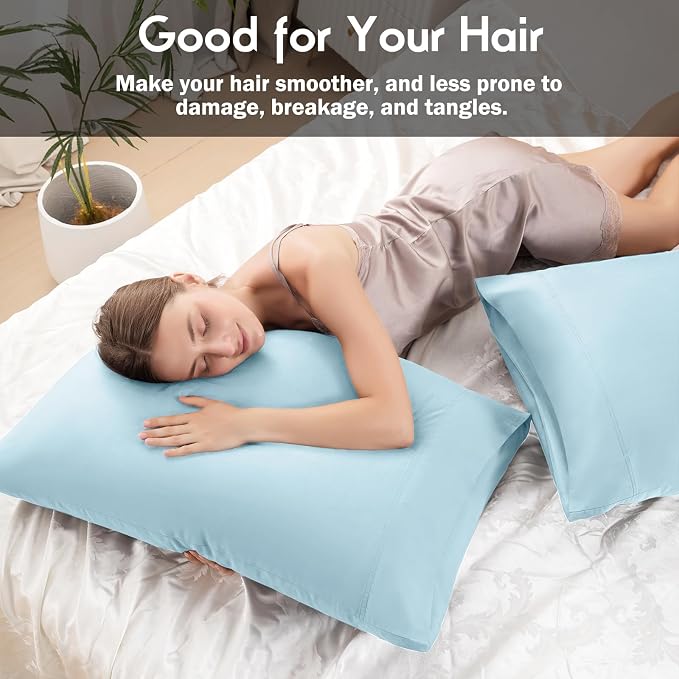 Pillowcases King Size 2 Pack, Cooling Viscose from Bamboo Pillow Cases - Image 5