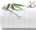 PHF Cooling Waffle Blanket Twin Size, Lightweight 60% Rayon from Bamboo & 40% by PHF