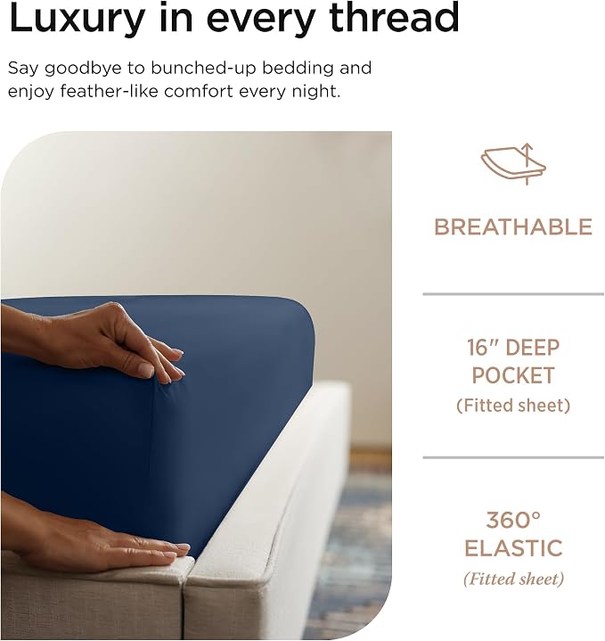 Threadmill Luxury 800 Thread Count Queen 100% Cotton Sheets - Image 5