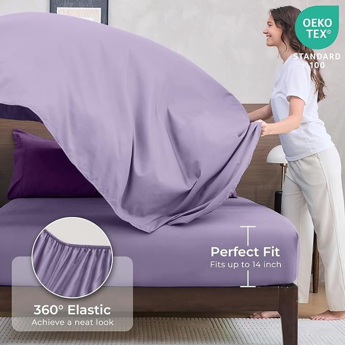 HEVUMYI Purple & Light Purple King Comforter Set - Image 5