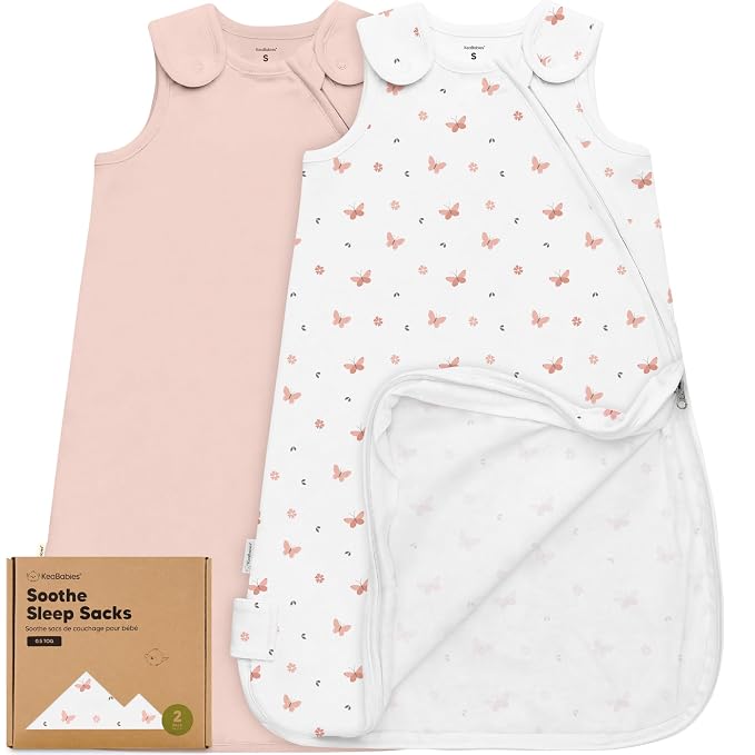2-Pack Organic Baby Sleep Sacks, 100% Cotton by KeaBabies