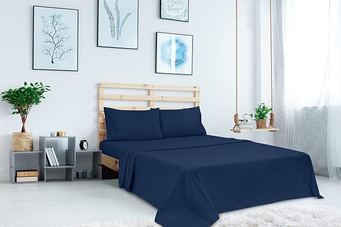 Royale Linens 2 Pack Bulk Flat Sheet Set - Image 5