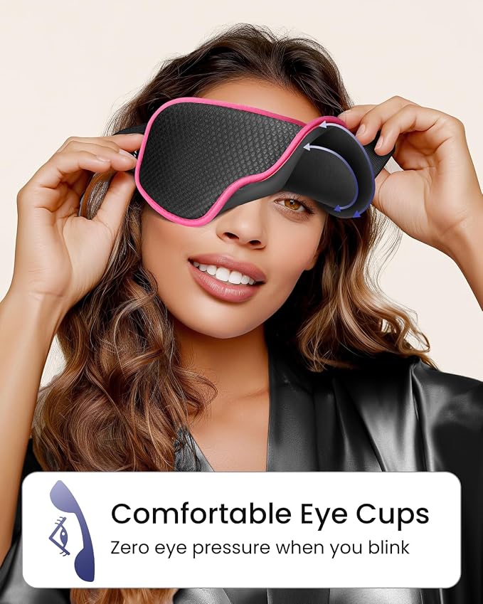 WAOAW Sleep Mask for Men Women: Blackout Eye Masks for Sleep - Image 2