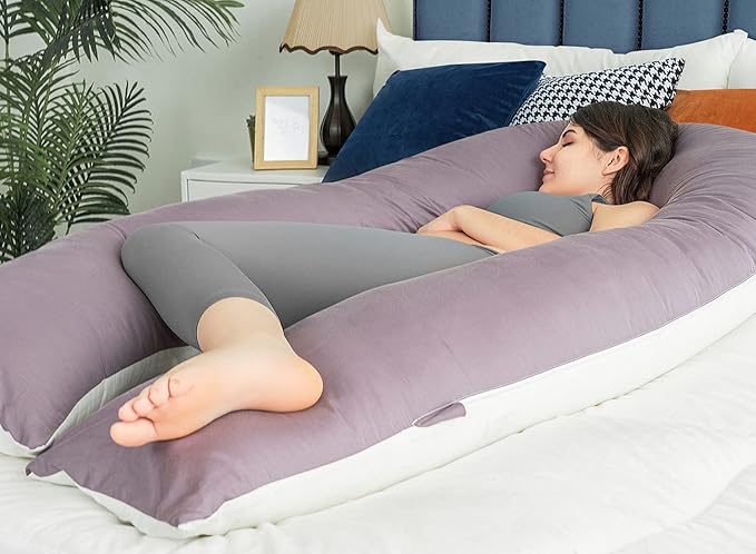QUEEN ROSE Extra Long U Shaped Body Pillow, 65in Pregnancy Pillows - Image 6