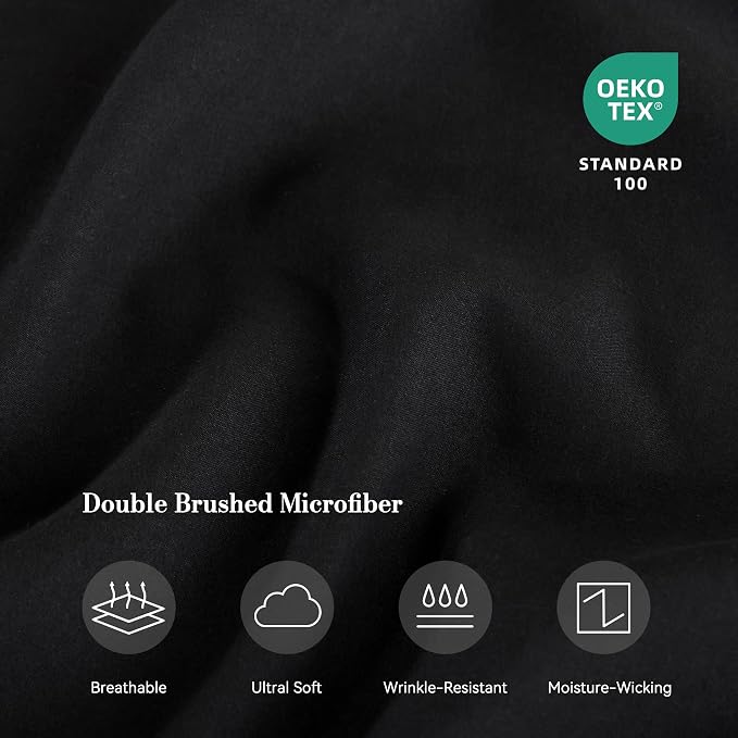 Full Sheet Set 4 Piece, Wrinkle Free, Oeko-Tex Certified - Image 5