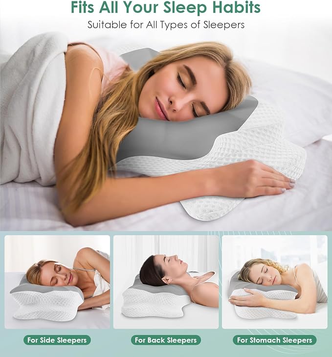 DONAMA Cervical Pillow for Sleeping, Contour Memory Foam Pillow for Neck and - Image 3