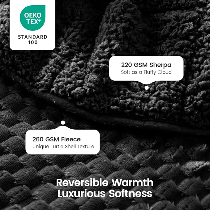 Super Fuzzy Soft Fleece Sherpa Weighted Blanket 20 lbs - Image 3