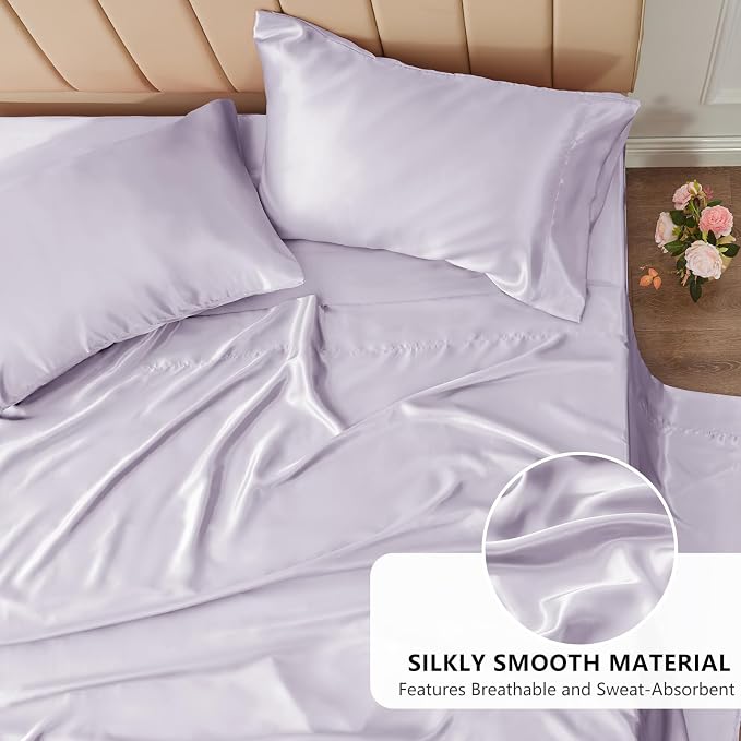 CozyLux Satin Sheets Full Size Sheets - Image 3