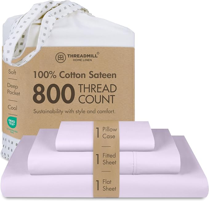 Threadmill Sheets for Twin XL Mattress | 800 Thread Count Twin XL Bed Sheets Set by ThreadmillHomeLinen