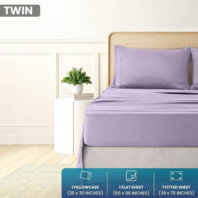 Utopia Bedding Twin Size 3 Piece Sheet Set - Image 2