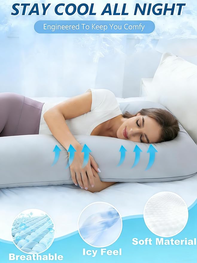 ZZZhen Pregnancy Pillow for Sleeping, G Shaped Maternity Pillow - Image 4