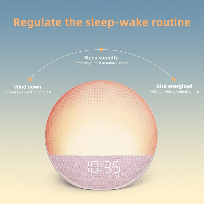 Odokee Sunrise Alarm Clock White Noise Machine: Natural Wake Up Light - Image 5