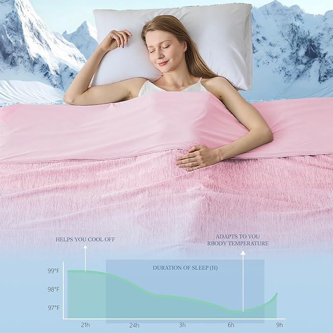 Cooling Blanket King Size, Cold Blanket Thin Lightweight Breathable Soft - Image 2