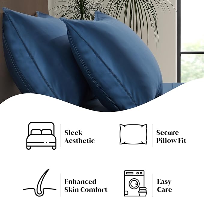 Luxury Bamboo Market | Queen Envelope Pillowcase Set | 100% Viscose Made from - Image 5