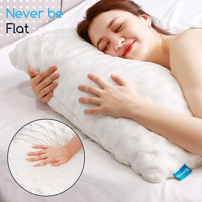 Cooling Side Sleeper Pillow for Neck and Shoulder Pain, Luxury Shredded Memory - Image 8