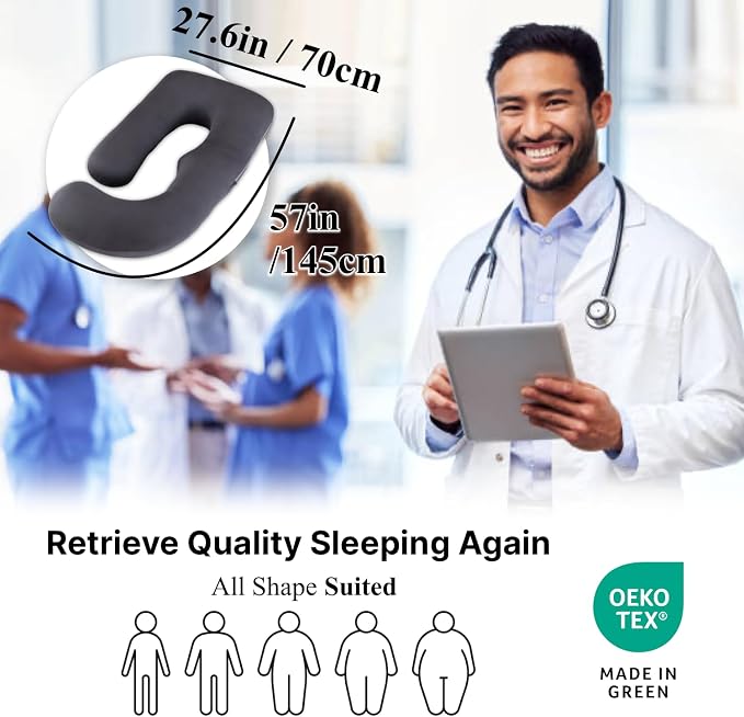 ALLOPERA Pregnancy Pillow, Full Body 57 Inch Maternity Pillow - Image 6