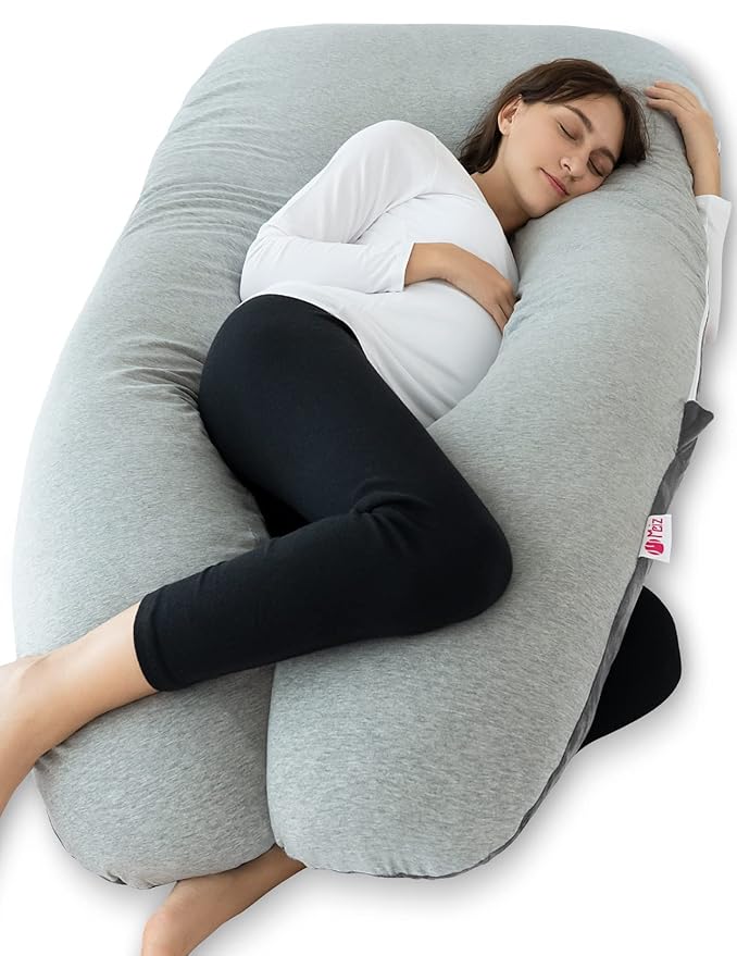 Meiz Pregnancy Pillows Cooling, Pregnancy Pillow U Shaped, Full Body Pillow and by Meiz