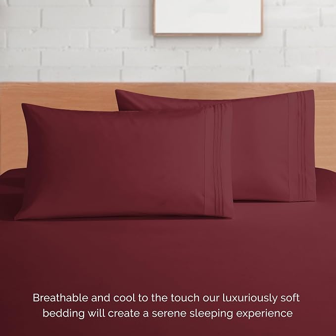 Elegant Comfort Luxurious 1500 Premium Hotel Quality Microfiber 4-Piece Sheet - Image 7
