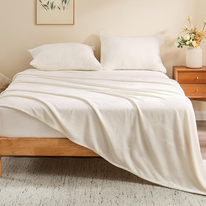 BEDELITE Flannel Sheets Full Size White - Image 2